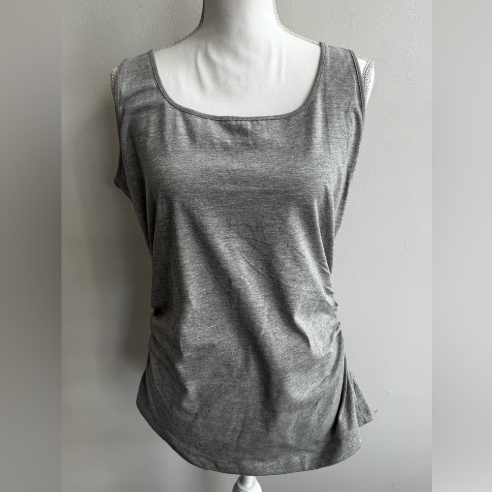 VENUS Heather Gray Ruched  Tank Top